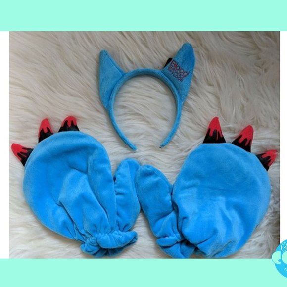 Rare Blood On The Dance Floor merch BOTDF blue plush Bat Ears and paw glove set main image 5